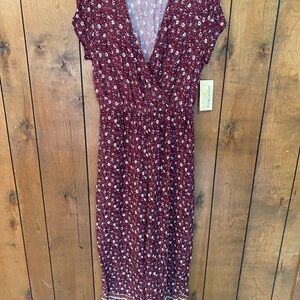 Rewind Burgundy Floral Jumpsuit